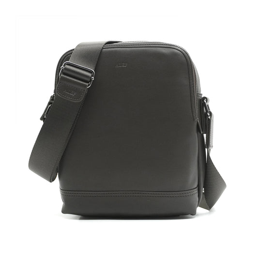 Alef Ridley Men's Leather Crossbody Shoulder Bag (Taupe)
