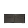 Alef  Andrew RFID Protected Full Grain Leather Men's Slim Bifold Wallet with Coin Pouch, Centre Flap and Card Window (Black)
