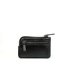 Alef Andrew Leather Coin Pouch with Key Ring (Black)
