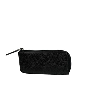 Alef Braemar Leather Coin Wallet with Key Ring (Black)