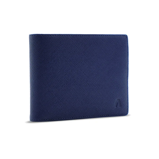 Alef Camden Bifold RFID Protected Italian Leather with Card Slot and Coin Compartment (Navy)