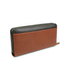 Alef Tokyo Long Leather Wallet with RFID-Protection (Brown/Cafe)