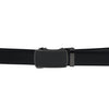 Alef Oxley Men's Leather Auto-lock Solid Buckle 32mm Belt (Black)
