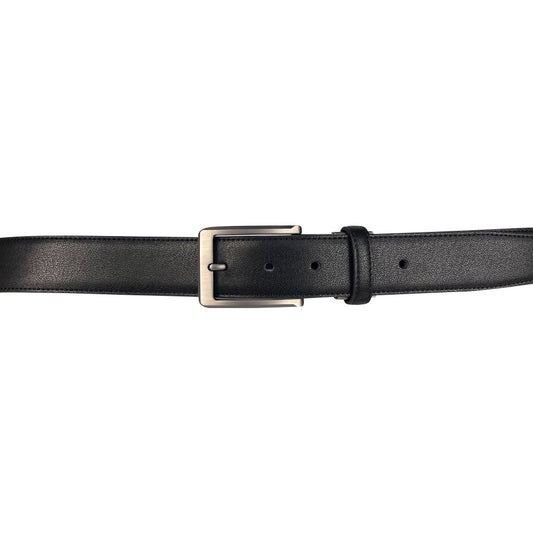 Alef Scott Pin Buckle 35mm Men's Leather Belt (Black)