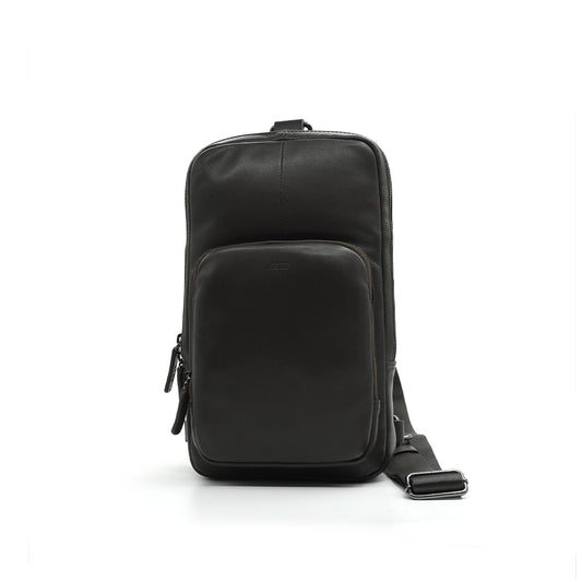 Alef Ridley Men's Leather Chest Bag (Taupe)