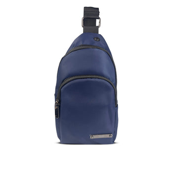 Alef Landon Men's Lightweight Water-Resistant Nylon  Crossbody Chest Bag (Navy)