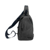 Alef Landon Men's Lightweight Water-Resistant Nylon Crossbody Chest Bag (Grey)