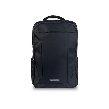 Alef Landon Men's Lightweight Water-Resistant Nylon Backpack (Black)