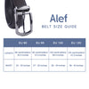 Alef Dalvey Men's Leather Auto-lock Pin Buckle Belt (Tan)