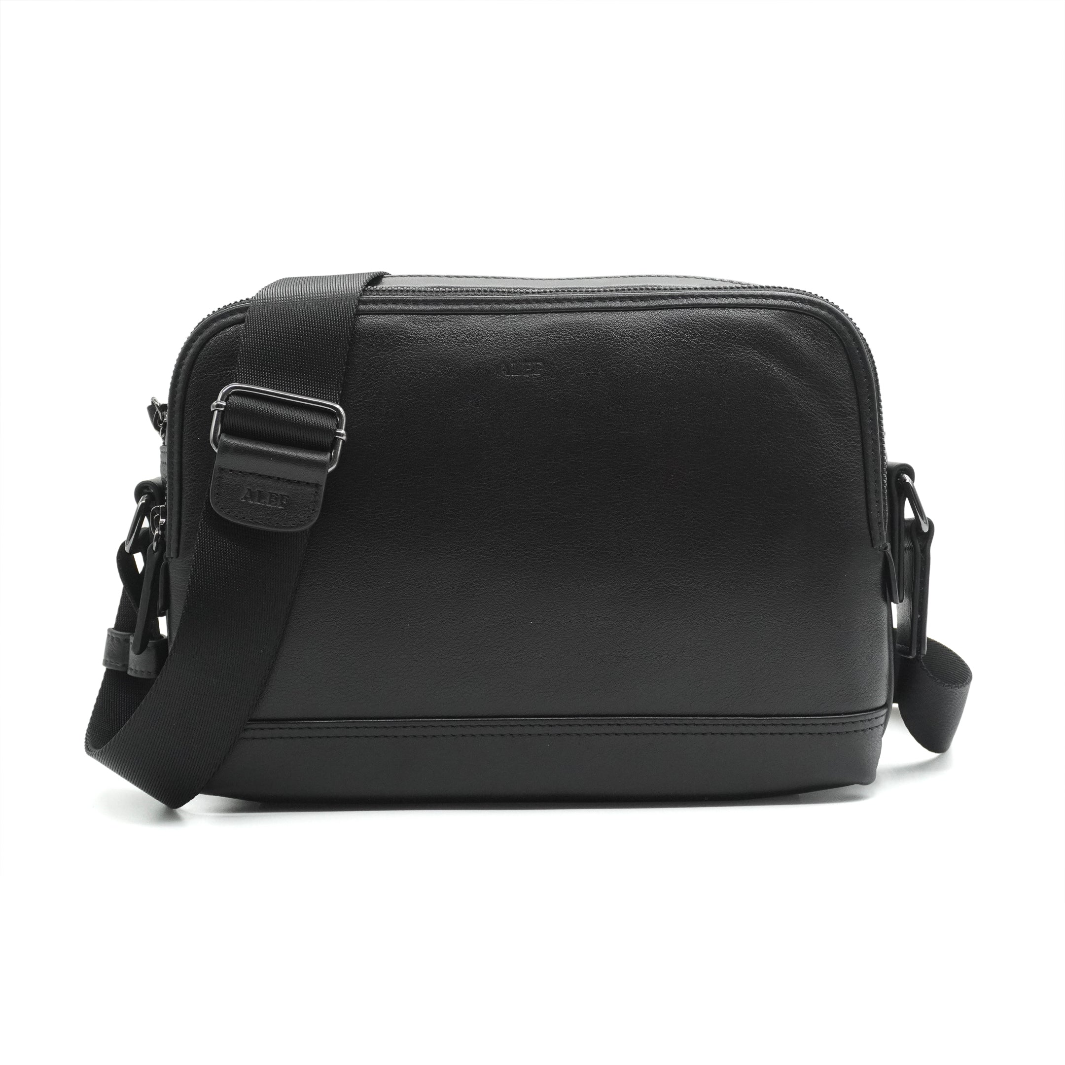 Alef Ridley Men's Leather Crossbody Shoulder Bag (Black) – Alef Singapore