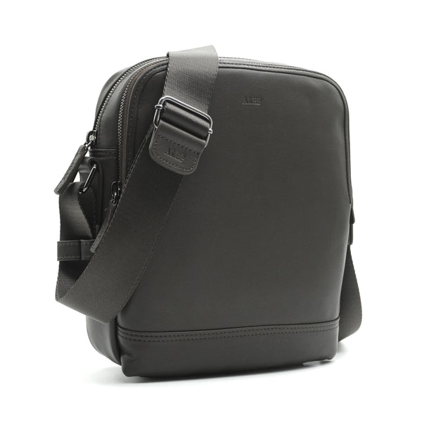 Alef Ridley Men's  Leather Shoulder Bag (Taupe)
