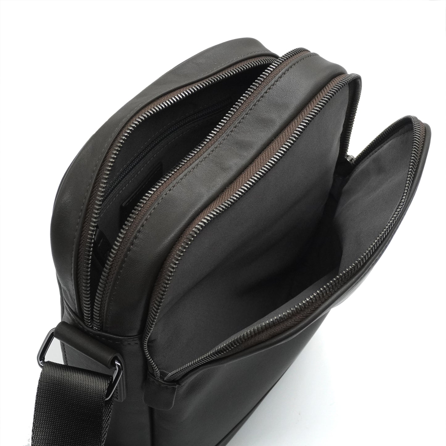 Alef Ridley Men's  Leather Shoulder Bag (Taupe)