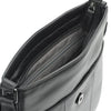 Alef Ridley Men's  Leather Shoulder Bag with Flap (Black)