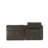 Alef Andrew RFID Protected Full Grain Leather Men's Slim Bifold Wallet with Coin Pouch (Black)