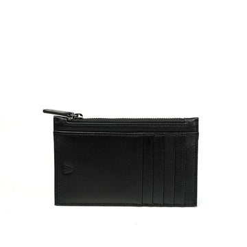 Alef Andrew RFID-Protected Zippered Leather Cardholder (Black)