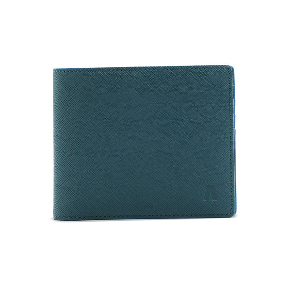 Alef Camden Leather Wallet with Centre Flap and Coin Compartment( Dark Green)