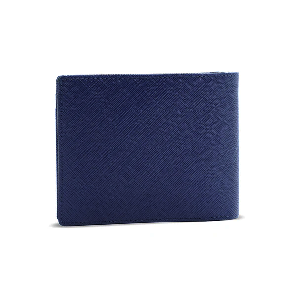 Alef Camden Bifold RFID Protected Italian Leather with Centre Flap and Coin Compartment (Navy)