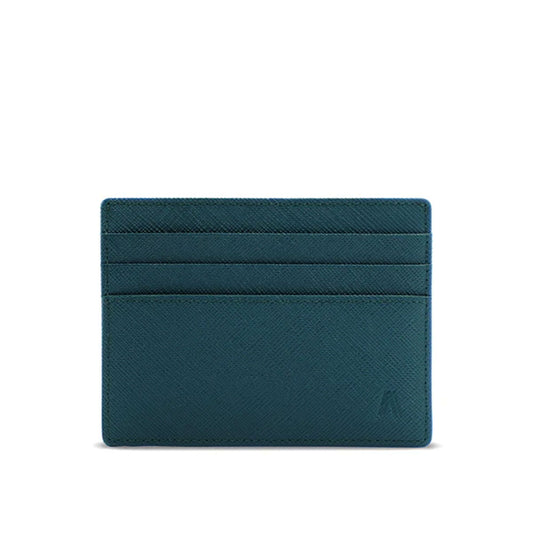 Alef Camden RFID Protected Italian Leather Slim Card Holder (Dark Green)