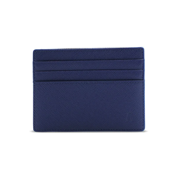 Alef Camden RFID Protected Italian Leather Slim Card Holder (Navy)