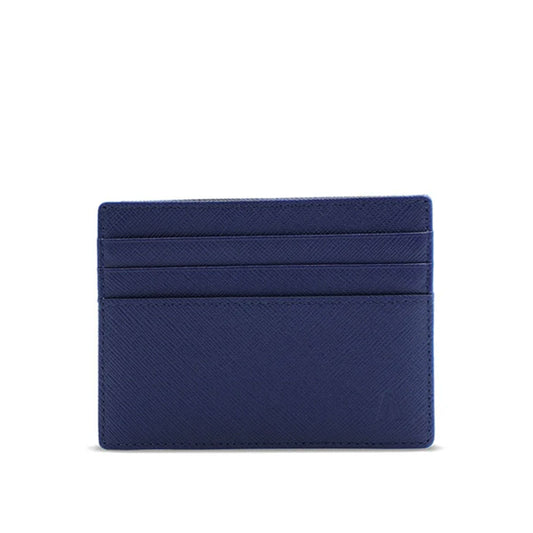 Alef Camden RFID Protected Italian Leather Slim Card Holder (Navy)