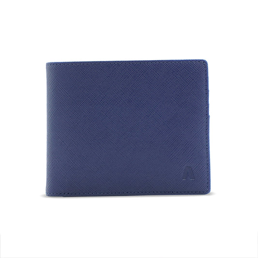 Alef Camden Leather Wallet with Card Slot and Coin Compartment (Navy)
