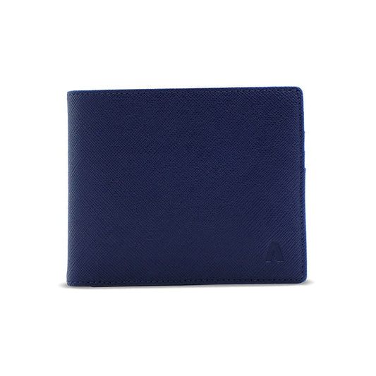 Alef Camden Bifold RFID Protected Italian Leather with Card Slot and Coin Compartment (Navy)