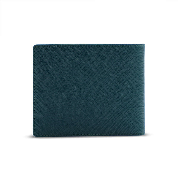 Alef Camden Bifold RFID Protected Italian Leather Wallet with Card Slot and Coin Compartment (Dark Green)