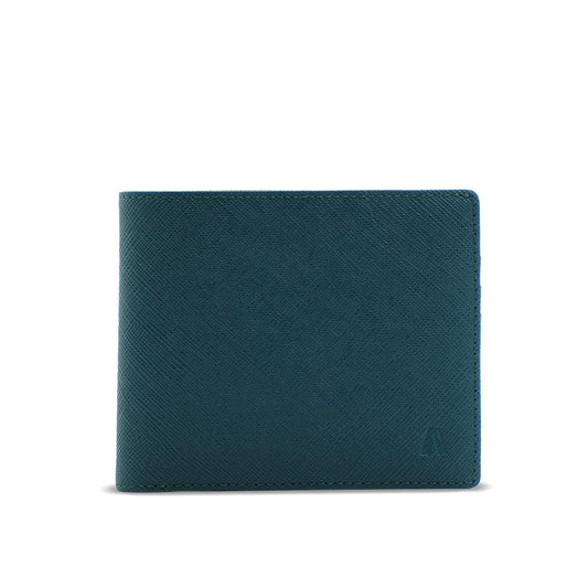 Alef Camden Bifold RFID Protected Italian Leather Wallet with Card (Dark Green)