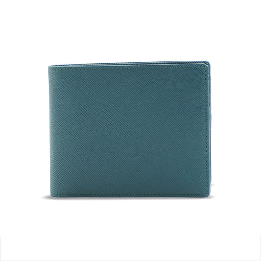 Alef Camden Bifold RFID Leather Wallet with Centre Flap ( Dark Green)