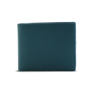 Alef Camden Bifold RFID Protected Italian Leather Wallet with Centre Flap ( Dark Green)