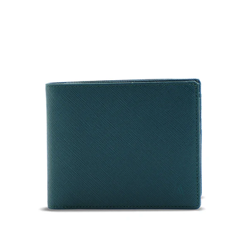 Alef Camden Bifold RFID Protected Italian Leather Wallet with Centre Flap (Dark Green)