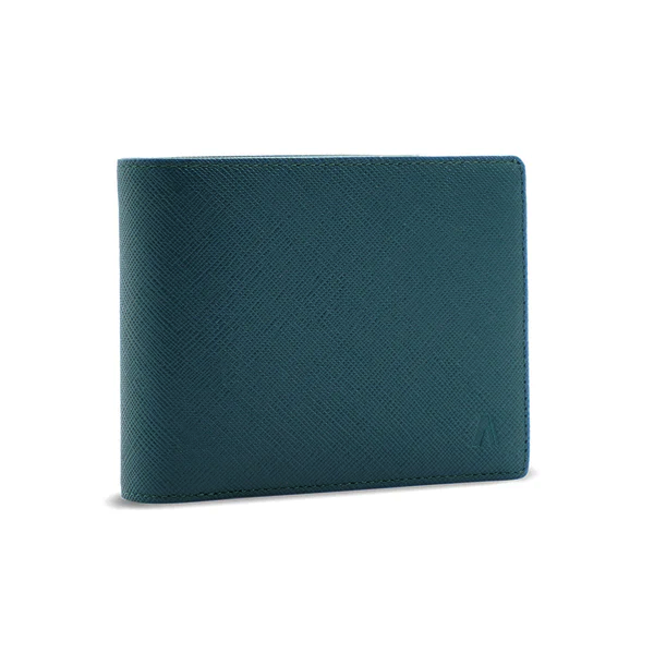 Alef Camden Bifold RFID Protected Italian Leather Wallet with Centre Flap (Dark Green)