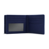 Alef Camden Bifold RFID Protected Italian Leather Wallet with Centre Flap and Card Window ( Navy)