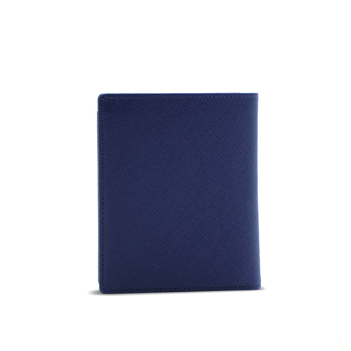 Alef Camden Bifold RFID Protected Italian Leather Wallet with Card Slots (Navy)