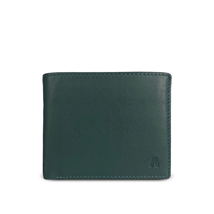 Alef Crosby Bifold Leather Men's Wallet with Card Window Flap and with RFID Protection (Black)