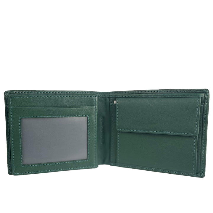 Alef Crosby Bifold Leather Men's Wallet with Card Window Flap and with RFID Protection (Black)