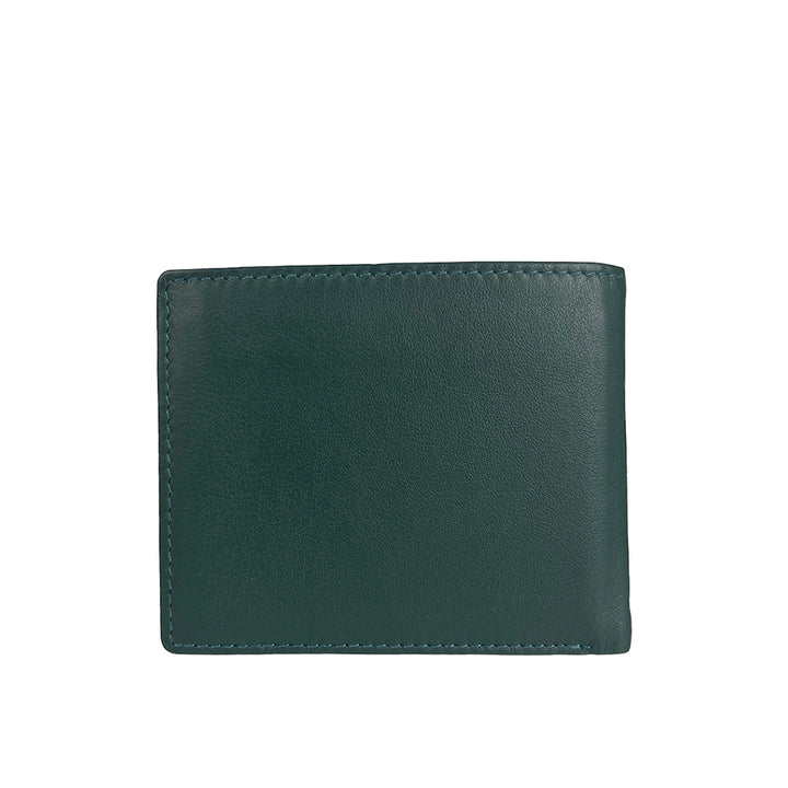 Alef Crosby Bifold Leather Wallet Card Window with RFID Protection (Black)