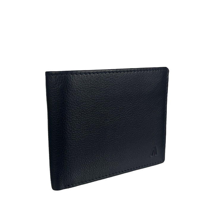 Alef Crosby Bifold Leather Men's Wallet with Window Card & Coin Compartment with RFID Protection (Petrol)