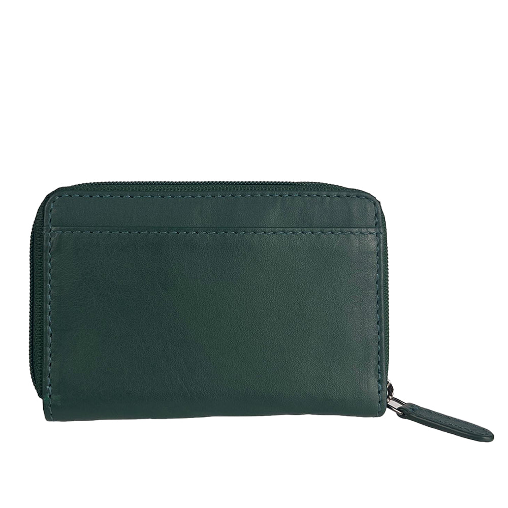 Alef Crosby Zip Around Leather Men's Key with Coin and Card Pouch (Black)