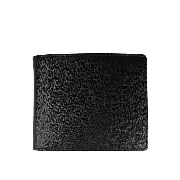 Alef Finley RFID - Protected Men's Leather  Flap Wallet with 11 Card Slots , 2 Card Window and Hidden Pocket (Navy)