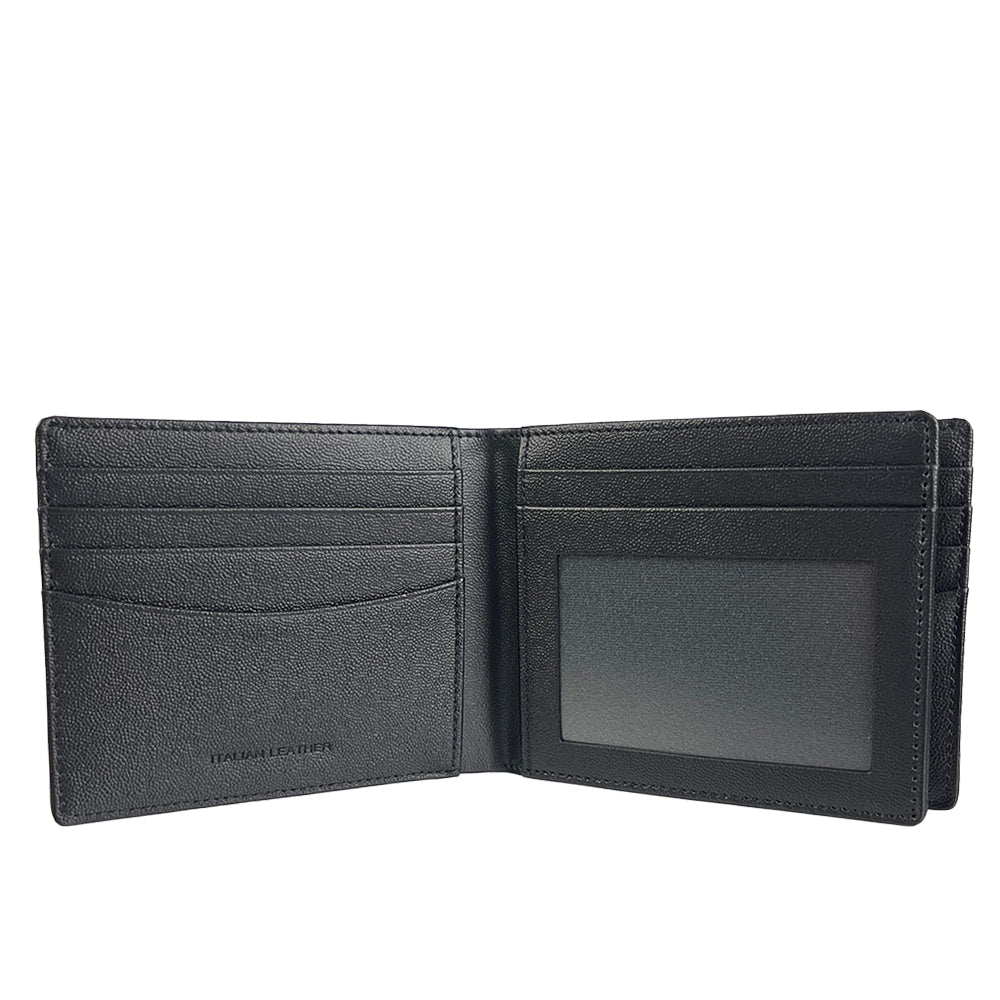 Alef Finley RFID - Protected Men's Leather  Flap Wallet with 11 Card Slots , 2 Card Window and Hidden Pocket (Navy)