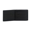 Alef Rhine RFID Protected Bifold Men's Leather Wallet with Flap & Coin Compartment (Black)