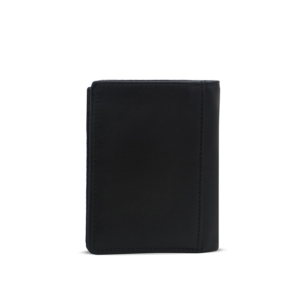 Alef Rhine RFID Protected Bifold Men's Wallet with Card Window (Black)