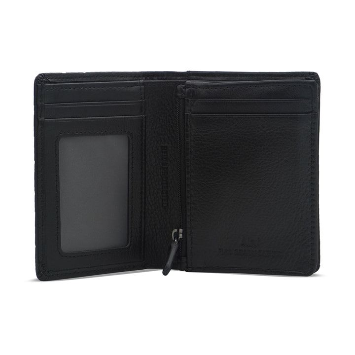 Alef Rhine RFID Protected Bifold Men's Wallet with Card Window (Black)