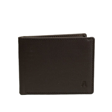 Alef Surrey Bifold  Mini Leather Wallet with Card Window and Card Slots (COGNAC)