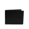 Alef Surrey Bifold Leather Mini Wallet with Card Window and Coin Compartment (BLACK)