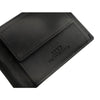 Alef Surrey Bifold Leather Mini Wallet with Card Window and Coin Compartment (BLACK)