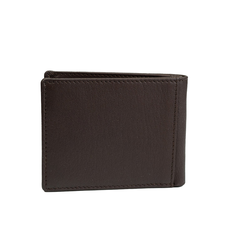 Alef Surrey Bifold Leather Wallet with Card Window and Card Slots (Cognac)