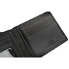 Alef Surrey Bifold Leather Wallet with Card Window and Card Slots (BLACK)