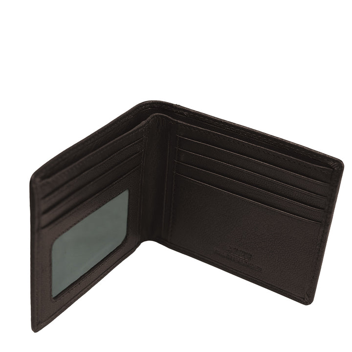 Alef Surrey Bifold Leather Wallet with Card Window and Card Slots (Cognac)